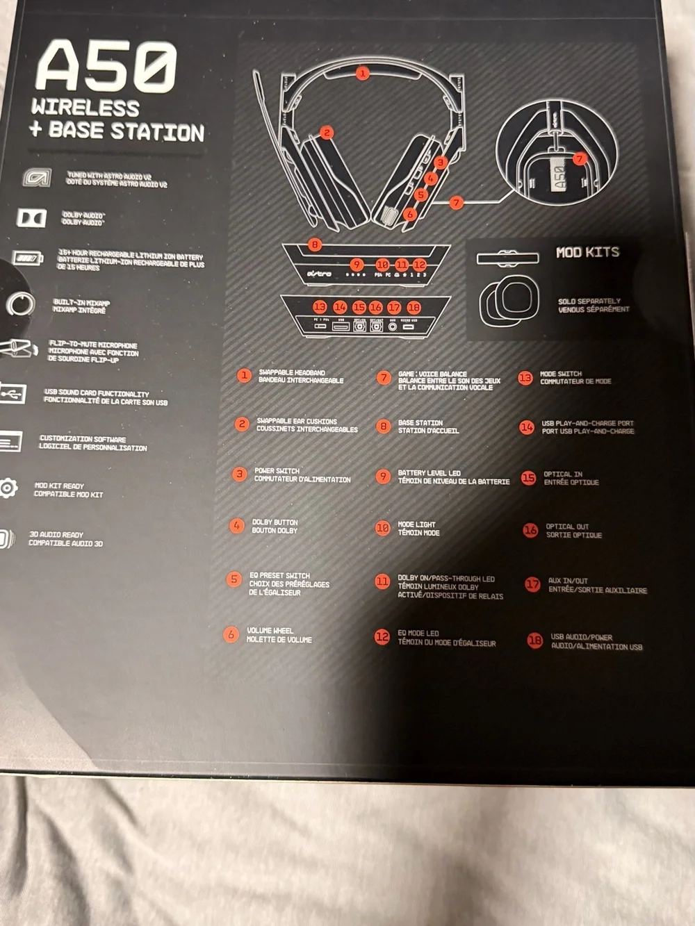 Astro A50 Wireless Gaming Headset with Base Station — Black